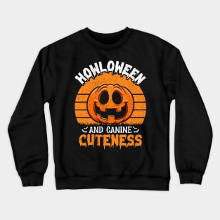 Pawsitively Spooktacular Howl-o-ween Dog Costume Crewneck Sweatshirt